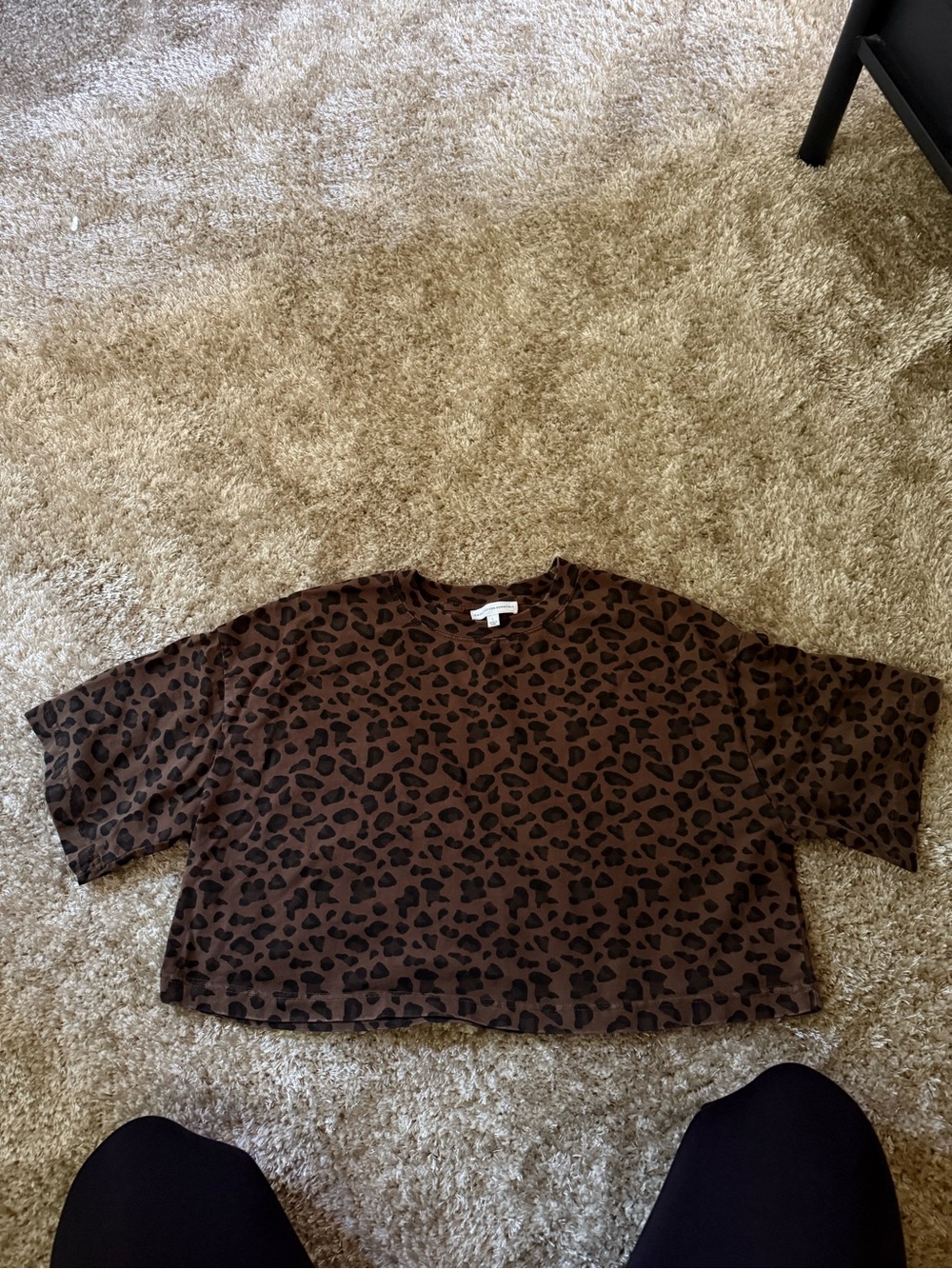 gaze Brown and Black Leopard Print Tee